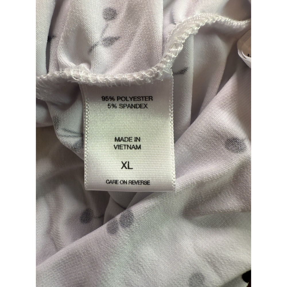New York And‎ Company Size XL Black and white Sleeveless Top cherry print - Picture 6 of 7
